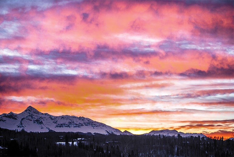 Sunset Pink Mountain Range Sunset Pink Mountain Range