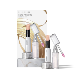 Limited-Edition Bare Pink Duo Holiday Cracker, Extra Lip Tinted Balm - Bare Pink<br>Extra Blushing Lip Oil - Bare Pink 
